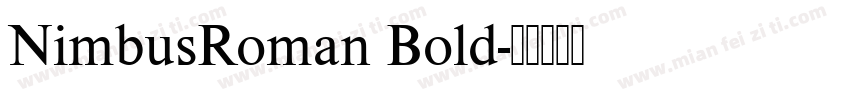 NimbusRoman Bold字体转换